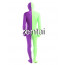 Full Body Purple And Green Mixed Colors Spandex Lycra Zentai