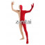 Full Body Flesh And Red Mixed Colors Spandex Lycra Zentai