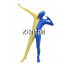 Full Body Yellow And Blue Mixed Colors Spandex Lycra Zentai