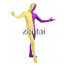 Full Body Yellow And Purple Mixed Colors Spandex Lycra Zentai