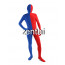 Full Body Blue And Red Mixed Colors Spandex Lycra Zentai