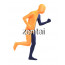 Full Body Yellow And Royal Blue Mixed Colors Spandex Lycra Zentai