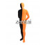 Full Body Black And Orange Mixed Colors Spandex Lycra Zentai