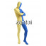 Full Body Yellow And Blue Mixed Colors Spandex Lycra Zentai