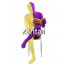 Full Body Yellow And Purple Mixed Colors Spandex Lycra Zentai