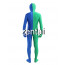 Full Body Green And Blue Mixed Colors Spandex Lycra Zentai