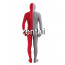Full Body Gray And Dark Red Mixed Colors Spandex Lycra Zentai