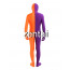 Full Body Purple And Orange Mixed Colors Spandex Lycra Zentai