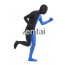 Full Body Black And Blue Mixed Colors Spandex Lycra Zentai