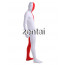 Full Body White And Red Mixed Colors Spandex Lycra Zentai