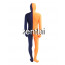 Full Body Yellow And Royal Blue Mixed Colors Spandex Lycra Zentai