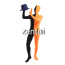Full Body Black And Orange Mixed Colors Spandex Lycra Zentai