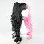 Black and Pink Mixed Color Ponytail 70cm Gothic Lolita Curly Cosplay Wig