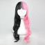 Black and Pink Mixed Color Ponytail 70cm Gothic Lolita Curly Cosplay Wig