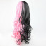 Black and Pink Mixed Color Ponytail 70cm Gothic Lolita Curly Cosplay Wig