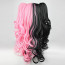 Black and Pink Mixed Color Ponytail 70cm Gothic Lolita Curly Cosplay Wig