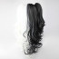 Black and White Mixed Color Ponytail 70cm Punk Lolita Curly Wig