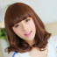 Brown Light 14in Full Bang Lovely Curly Hair Lolita Cosplay Wig