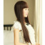 Brown Light 28in Full Bang Straight Long Hair Lolita Cosplay Wig