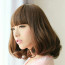 Brown Light 14in Full Bang Bob Lovely Curly Hair Lolita Cosplay Wig