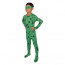 Child Green Question Mark Lycra Zentai With Eye Mask