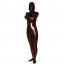 Coffee Shiny Metallic Full body Zentai