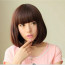 Dark Brown 12in Full Bang Bob Lovely Short Hair Lolita Cosplay Wig