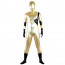 Golden and Black Mixed Color Shiny Metallic Zentai