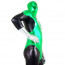 Green and Black Shiny Metallic Adult Spandex Zentai