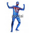 Spiderman Blue Color Shiny Metallic Cosplay Zentai Suit