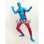 Halloween Spiderman Cyan and Red Color Cosplay Zentai Suit