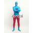 Halloween Spiderman Cyan and Red Color Cosplay Zentai Suit