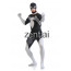 Halloween Spiderman White and Black Full Body Cosplay Zentai Suit