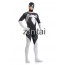 Halloween Spiderman White and Black Full Body Cosplay Zentai Suit