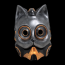 Handcrafted Punk Cat Cosplay Resin Mask 