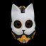 Handcrafted Punk Cat Cosplay Resin Mask 