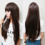 Japanese Hime Cut Dark Brown Straight 80cm Classic Lolita Cosplay Wig (Lace Front)  