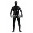 Man's Full Body Black Color Shiny Metallic Zentai