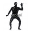 Man's Full Body Black Color Shiny Metallic Zentai