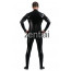 Man's Full Body Black Color Shiny Metallic Zentai(Front Zipper) 