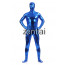 Man's Full Body Blue Color Shiny Metallic Zentai