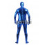 Man's Full Body Blue Color Shiny Metallic Zentai