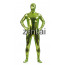 Man's Full Body Fluorescent Green Color Shiny Metallic Zentai