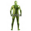 Man's Full Body Fluorescent Green Color Shiny Metallic Zentai