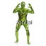 Man's Full Body Fluorescent Green Color Shiny Metallic Zentai