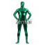 Man's Full Body Green Color Shiny Metallic Zentai