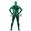 Man's Full Body Green Color Shiny Metallic Zentai