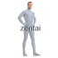 Man's Full Body Light Gray Color Spandex Lycra Zentai