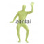 Man's Full Body Light Green Color Spandex Lycra Zentai