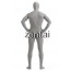 Man's Full Body Light Grey Color Spandex Lycra Zentai
